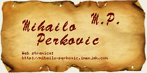 Mihailo Perković vizit kartica